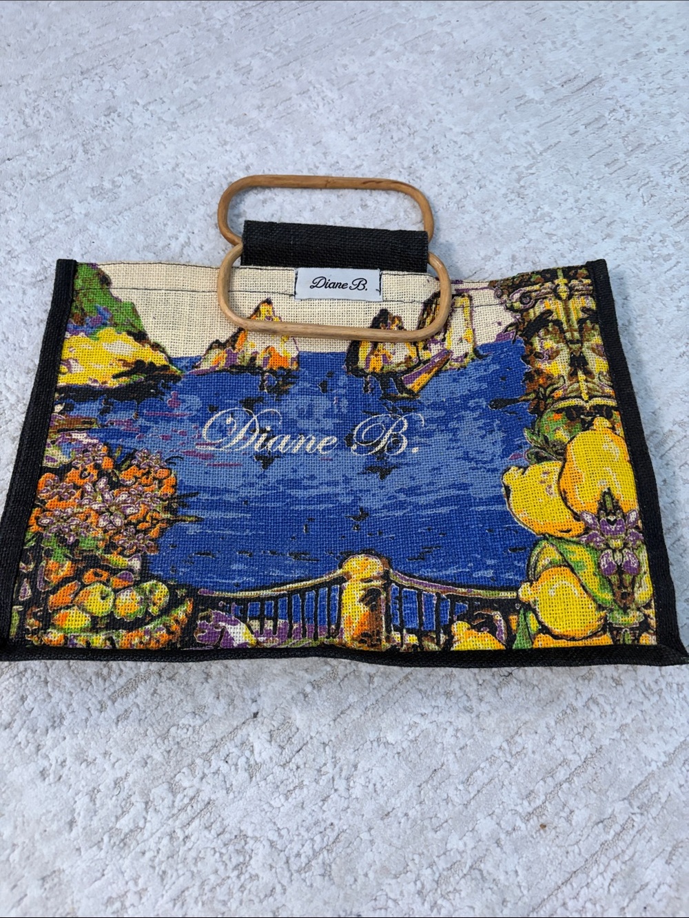 Scenic Blue Canvas Wristlet Clutch